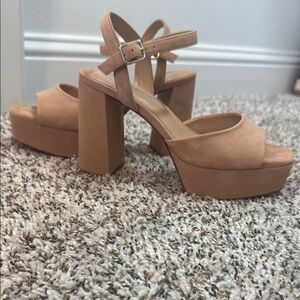 ANTONIO MELANI Tan Platform Heels